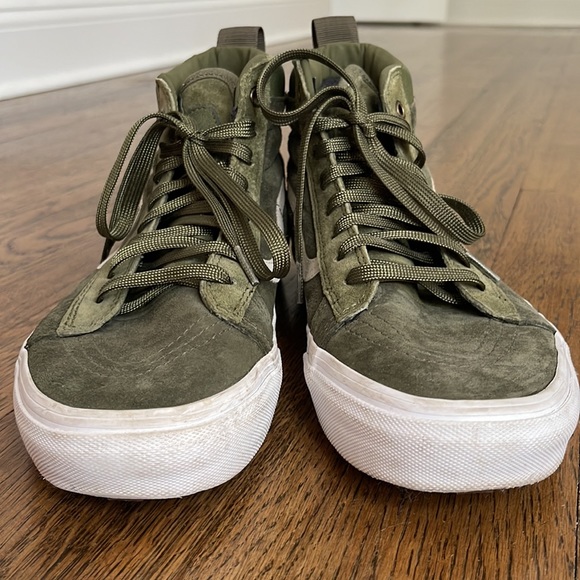 Vans SK8-HI Green Suede Scotchguard w/Faux Fur Lining, Size 11Womens/9.5Mens - Picture 4 of 7